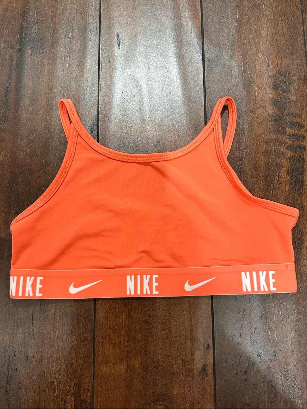Girls Coral Orange Nike Sports Bra Size Medium
